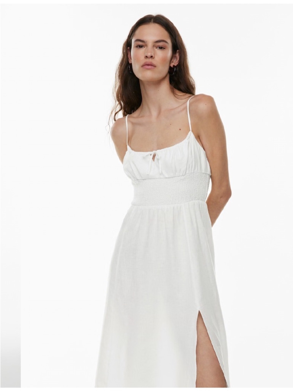 ARITZIA Wilfred Genoa Organic Linen Midi Dress Size Large - Picture 15 of 15